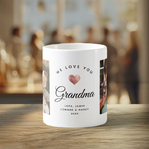 Taza De Café Te Ama Abuela   Rosa moderno de fotografía Gold He