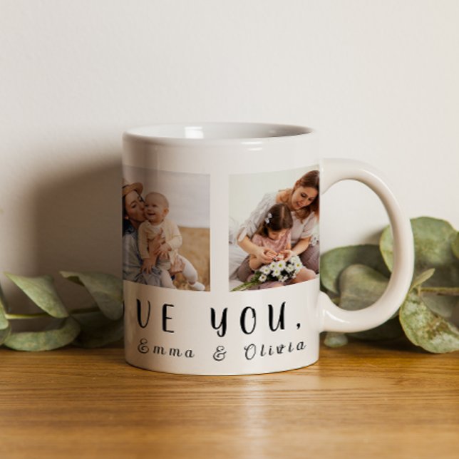 Taza De Café Te Ama Mamá | 4 Fotos cuadradas + Nombres Café M (Subido por el creador)