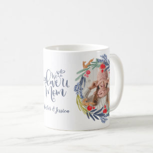 Taza De Café Te Ama Mamá Follaje acuarela Fotos de Wreath