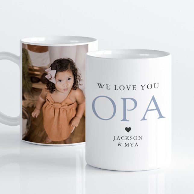 Taza De Café Te Ama Opa Elegant Photo Mug (Subido por el creador)