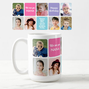 Taza De Café Te Amamos Abuela 7 Nietos Foto Café Personalizado