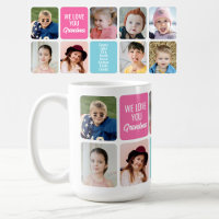 Te Amamos Abuela 8 Nietos Foto Café Personalizada