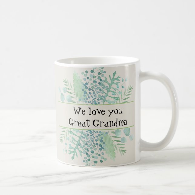 Taza De Café Te Amamos Abuela Bisabuela Regalo (Derecha)