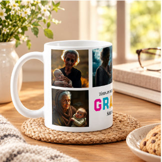 Taza De Café Te Amamos Abuela Personalizado 6-Fotos