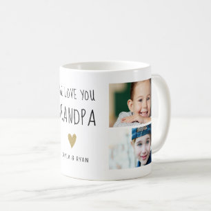 Taza De Café Te Amamos Abuelo Nietos 3 Collage de Fotos  
