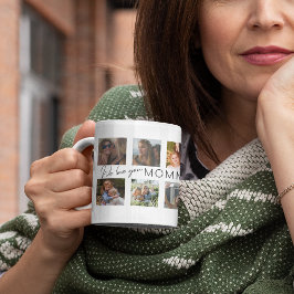 Taza De Café Te Amamos Mamá | Collage de fotos personalizado