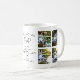 Taza De Café Te Amamos Papá Collage de 8 Fotos Feliz Día del Pa