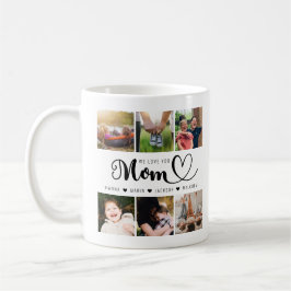 Taza De Café Te Aman Mamá Los Nombres De Los Niños Collage de f