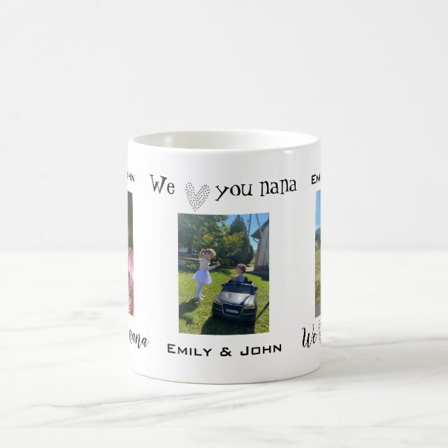 Taza De Café Te Aman Nana Personal Photo Mug (Centro)