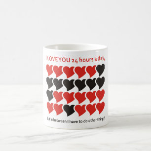 Taza De Café TE AMO 24 horas al día