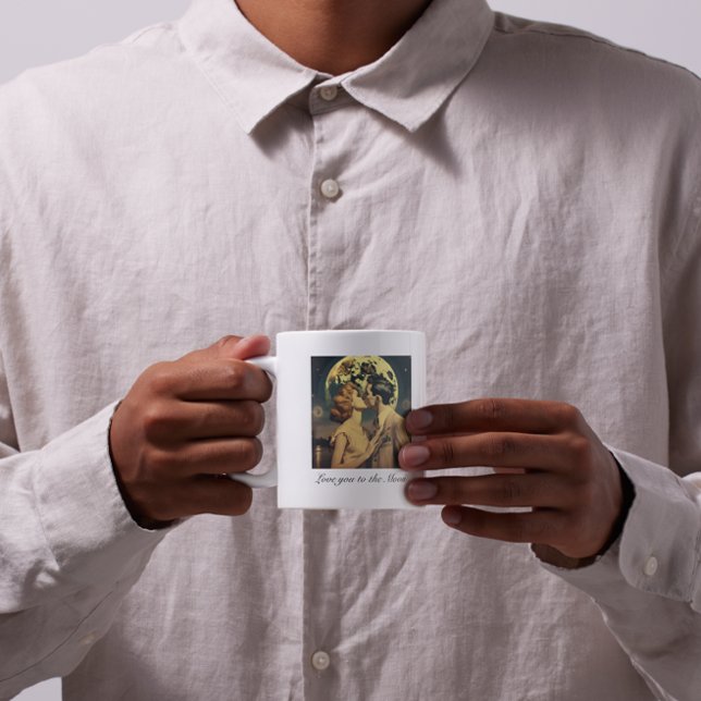 Taza De Café Te amo a la luna, personalizable de afiches de via (Subido por el creador)