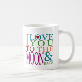 Taza De Café Te amo a la luna y a la espalda