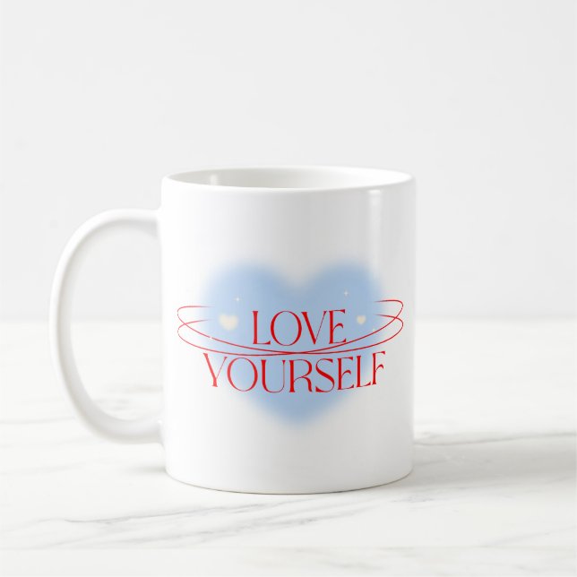 Taza De Café Te amo a ti mismo Inspirador Coffee Mug (Izquierda)
