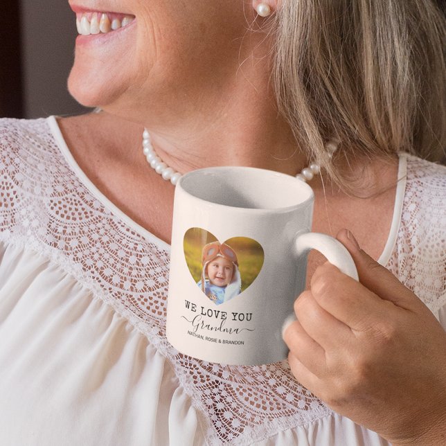 Taza De Café Te Amo Abuela Corazón Foto (Subido por el creador)