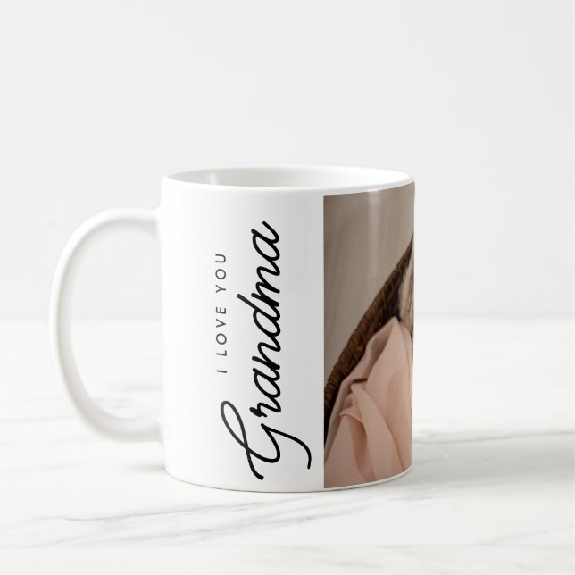 Taza De Café Te amo abuela. Foto de niño (Izquierda)