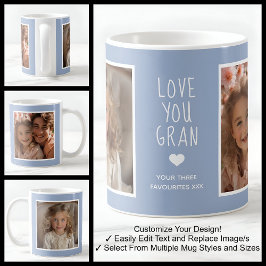 Taza De Café Te Amo Abuela Fotos Moderno Azul C410 y Blanco