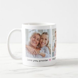 Taza De Café Te Amo, Abuela Tres Fotos y Corazón de Cualquier C