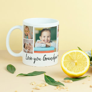 Taza De Café Te Amo Abuelo Nietos 8 Fotocolage