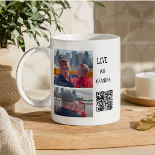 Taza De Café Te Amo Abuelo Texto Manuscrito de Dos Fotos