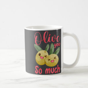 Taza De Café Te amo aceituna tanto divertido juego de palabras
