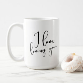 Taza De Café "Te amo" Bonito Tipografía escrita a mano