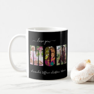 Taza De Café Te Amo Cuatro Foto Nombres De Familia Blanco Negro