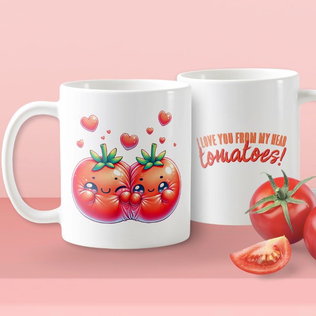 Taza De Café Te amo de mis tomates de cabeza (Subido por el creador)