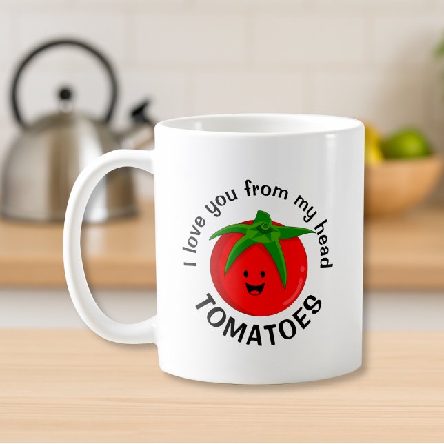 Taza De Café Te Amo De Mis Tomates De La Cabeza (Subido por el creador)