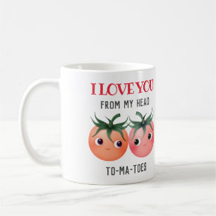 Taza De Café Te amo desde mi cabeza hasta mis dedos unos tierno