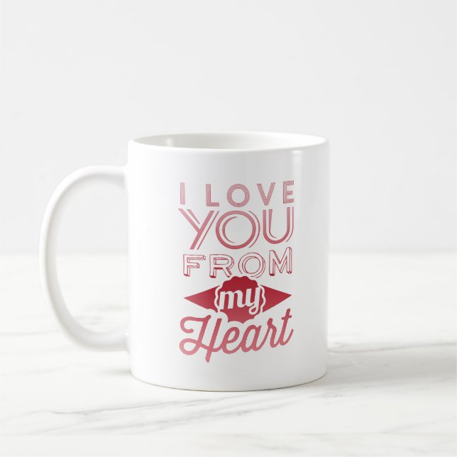 Taza De Café te amo desde mi corazón (Izquierda)