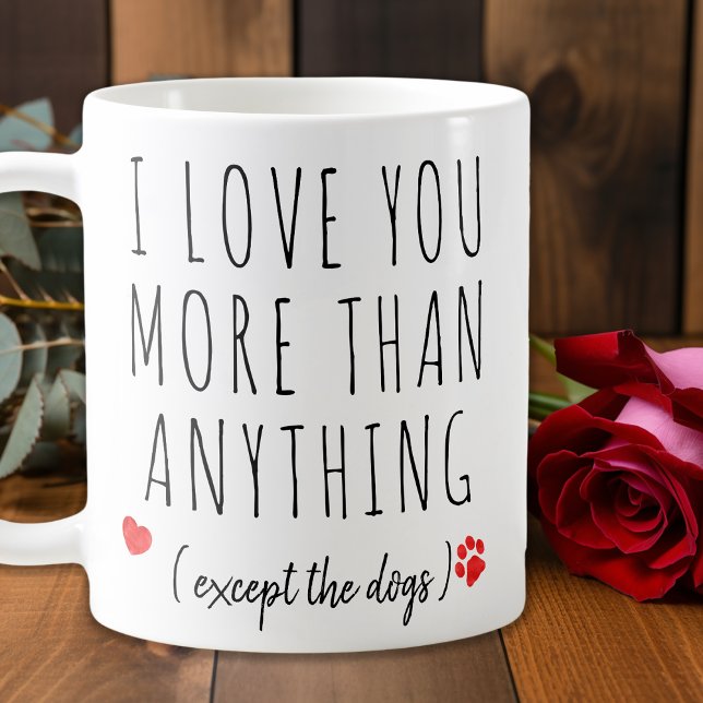 Taza De Café Te Amo Día de San Valentín Perro (Subido por el creador)