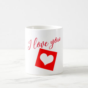 Taza De Café Te amo el corazón rojo