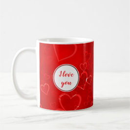 Taza De Café Te Amo El Patrón Del Corazón El día de San Valentí