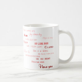 Taza De Café Te amo en diferentes idiomas