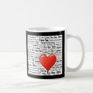 Taza De Café Te amo en muchos idiomas