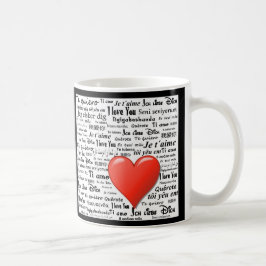 Taza De Café Te amo en muchos idiomas