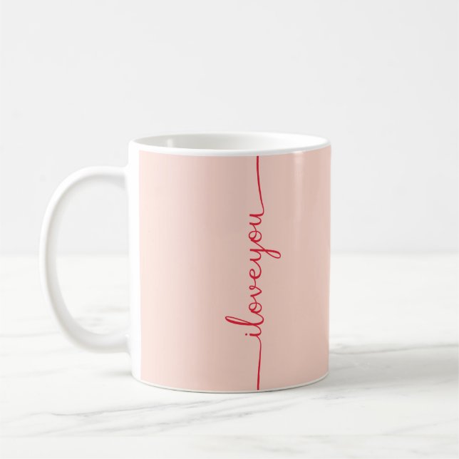 Taza De Café Te amo en rojo (Izquierda)