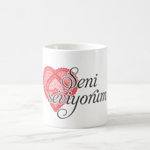 Taza De Café Te amo en turco - seviyorum de Seni