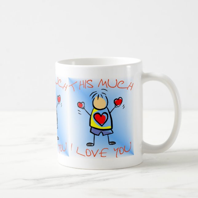 Taza De Café Te amo este mucho (3) (Derecha)