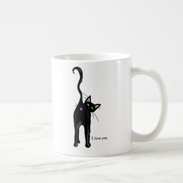 Taza De Café Te amo, gato (Derecha)