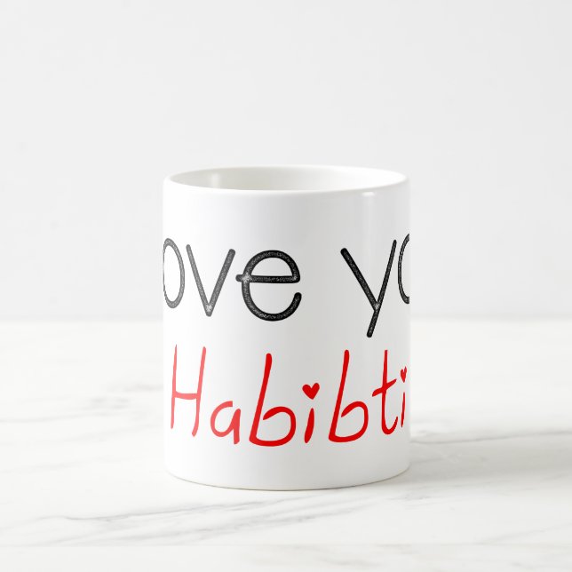 Taza De Café Te amo habibti (Centro)