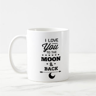 Taza De Café Te Amo Hasta La Luna Y De Regreso Gris Minimalista