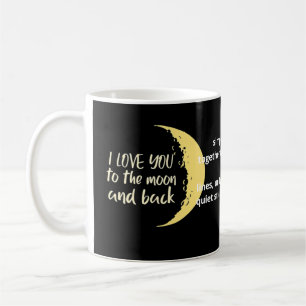 Taza De Café Te Amo Hasta La Luna Y De Regreso Mitad Luna Román