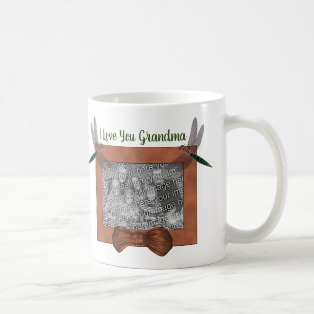 Taza De Café Te Amo La Abuela Dragonfly Personalizada Foto (Derecha)