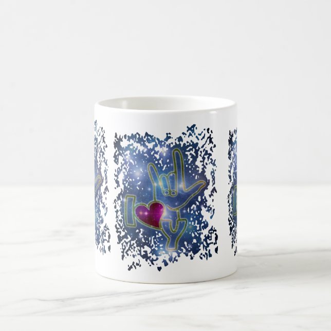 Taza De Café TE AMO/lenguaje de signos (Centro)