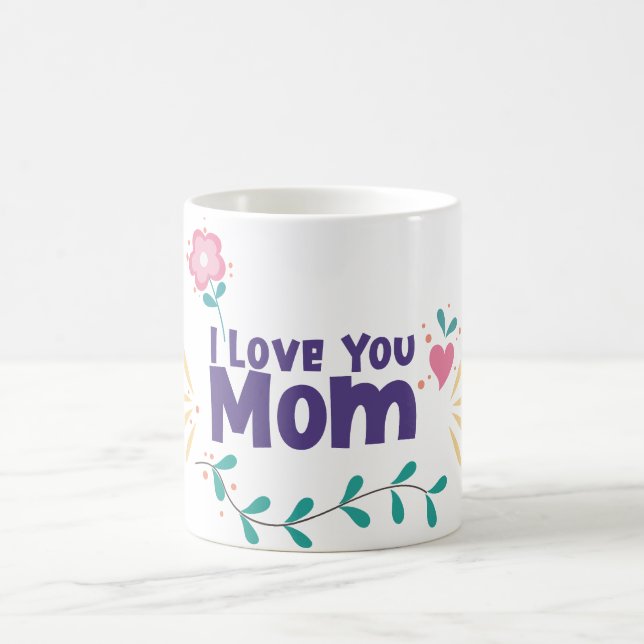 Taza De Café te amo mamá café mug (Centro)