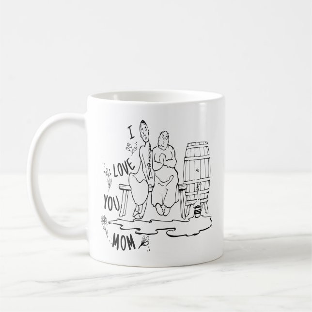 Taza De Café ¡Te amo mamá! Camiseta (Izquierda)