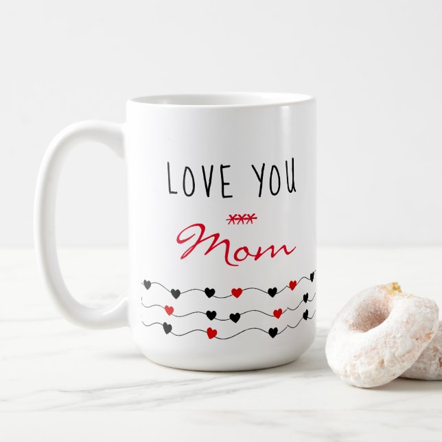 Taza De Café Te Amo Mamá | Día de la Madre (Con donut)