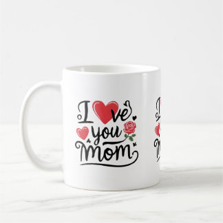 Taza De Café Te Amo Mamá Diseño Infantil Conmovedor