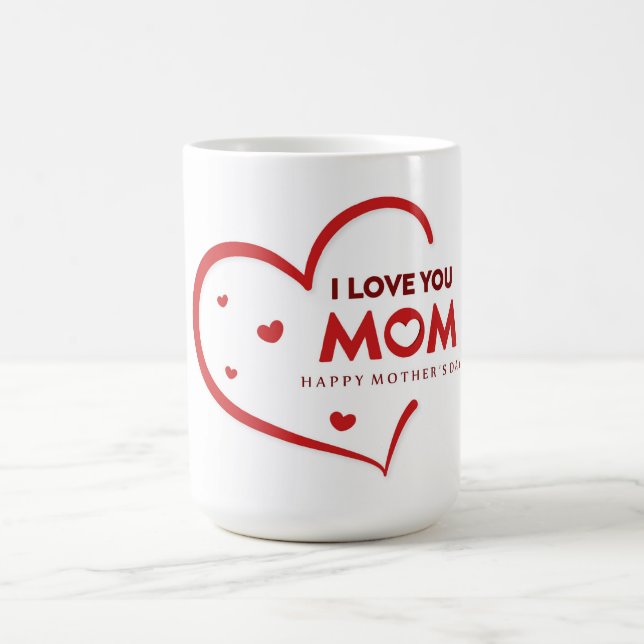 Taza De Café Te amo mamá Feliz día de la madre café Mug (Centro)